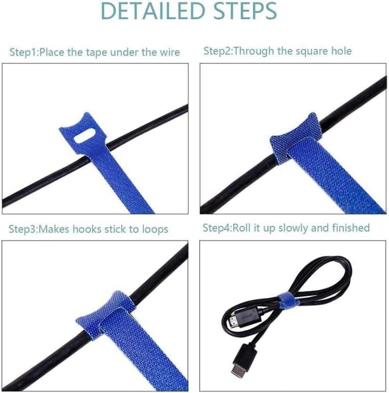 Cable Cord Management Hook & Loop Ties Strap