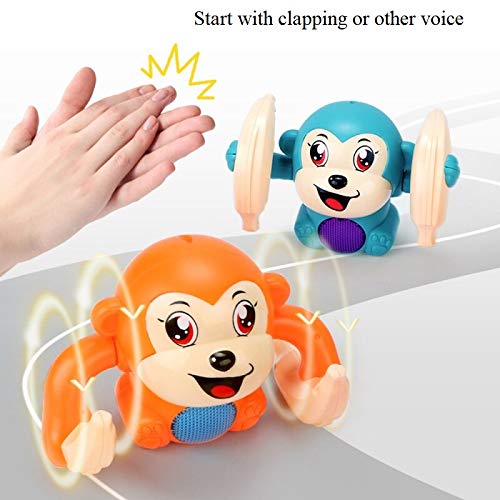 Monkey Toy Sensor On-Off Dancing Spinning Rolling Tumble Monkey Toys for Kids